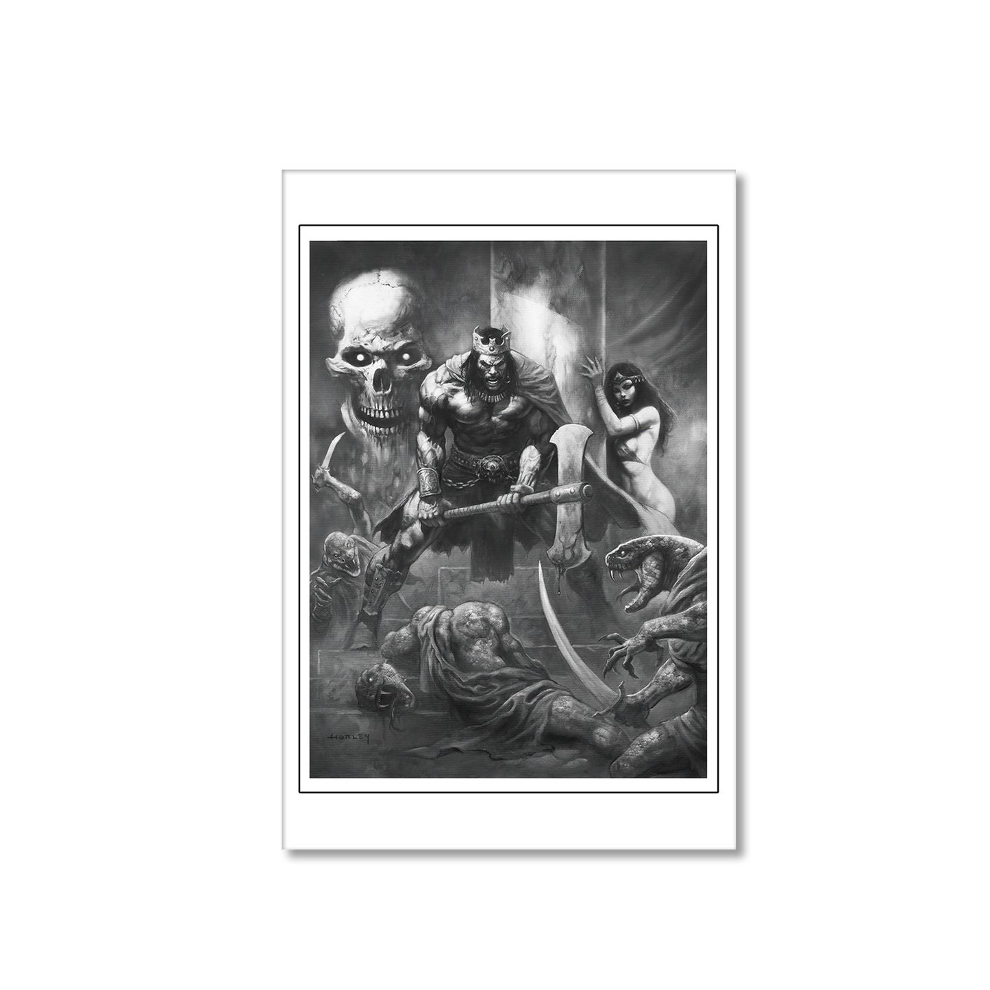 Kull: Slaughter of Serpent Men - Fine Art Print