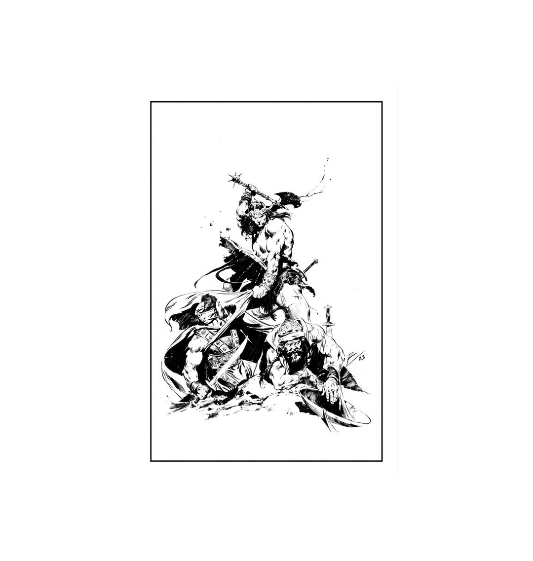 Conan - Black Steel Rampage Fine Art Print