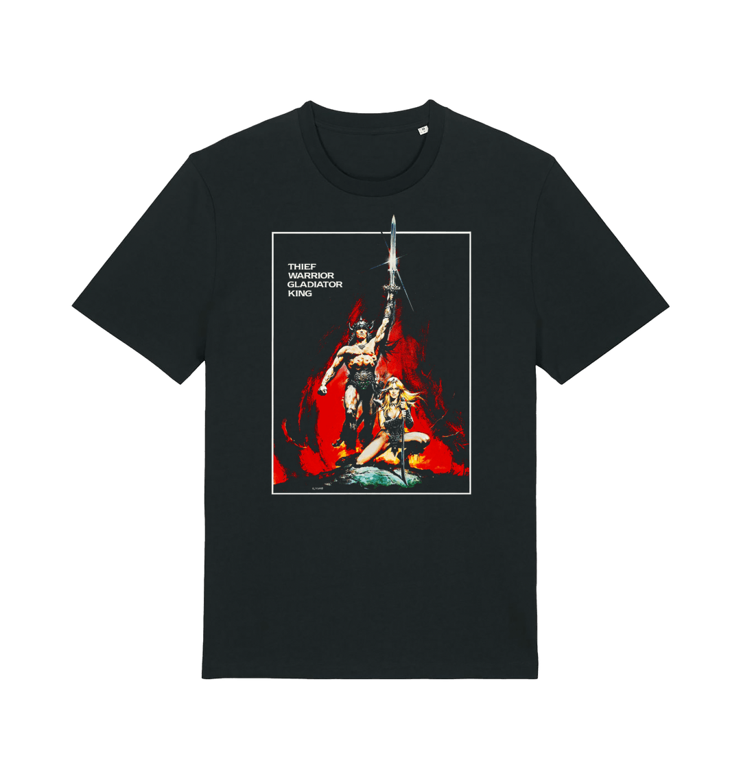 Black Printed T-shirt Front