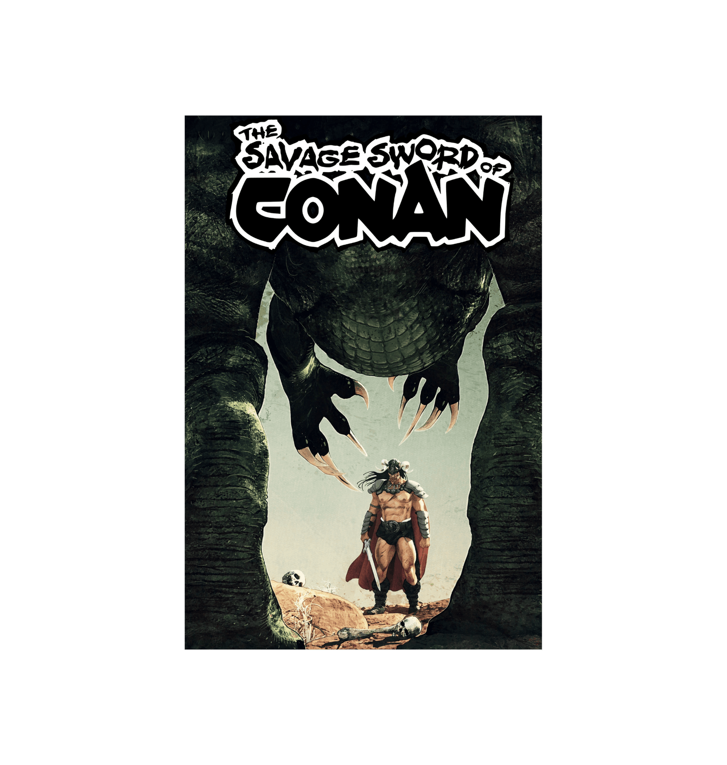 Conan Savage Sword T Rex unframed poster
