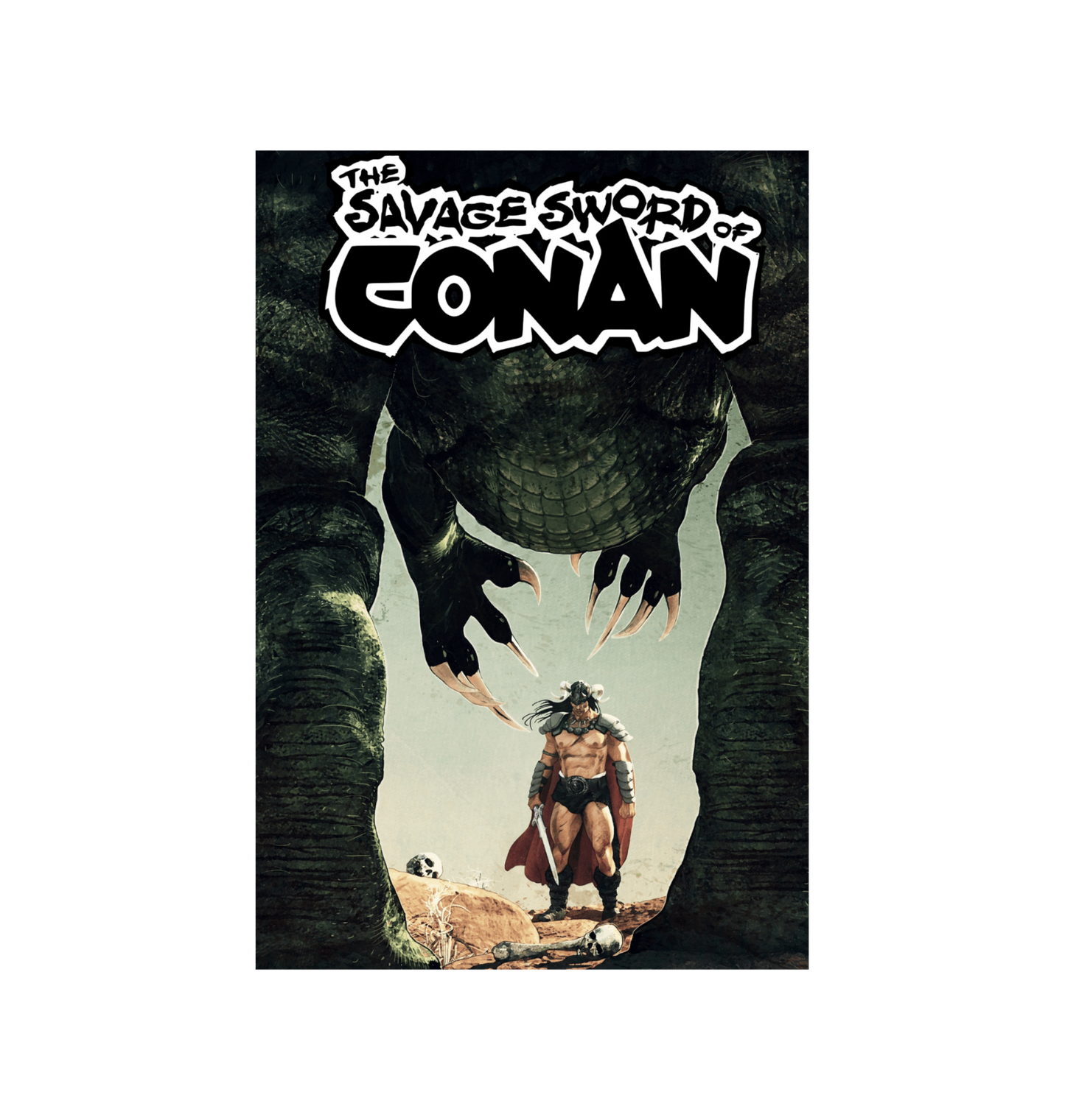 Conan Savage Sword T Rex unframed poster