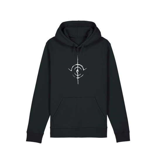 Black Printed Hoody Front