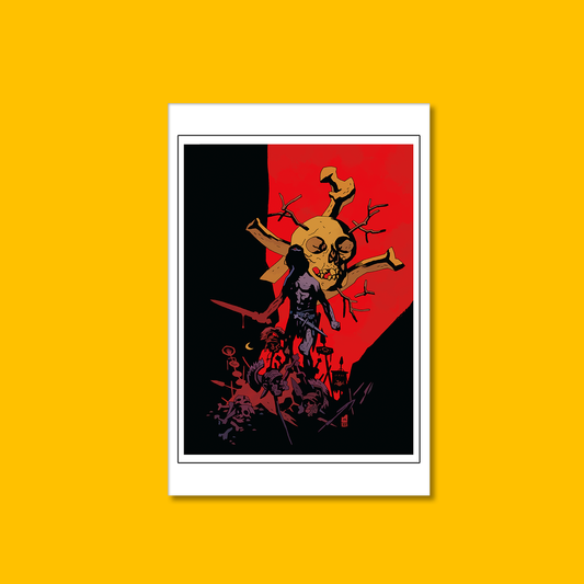 Bran Mak Morn: Blood and Bone - Fine Art Print on Heroic Signatures yellow background