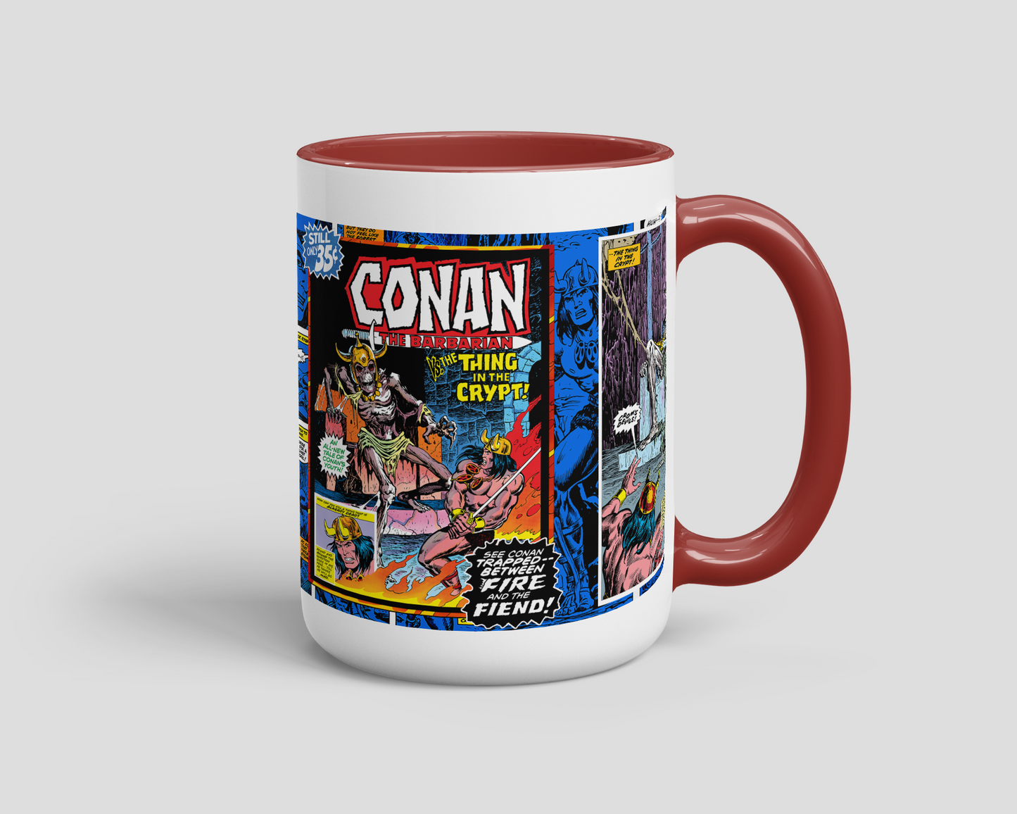Conan vs. The Thing in the Crypt Mug right view