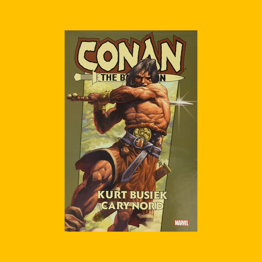 Cover of Marvel Conan the Barbarian (Kurt Busiek) Omnibus on a yellow background