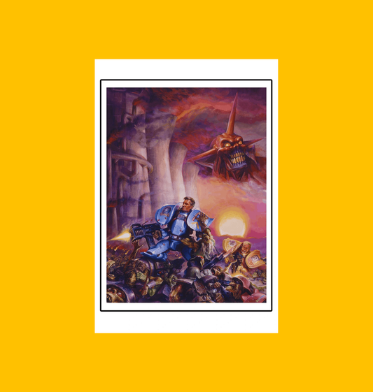 Mutant Chronicles - One Final Stand Fine Art Print on Heroic Signatures yellow background