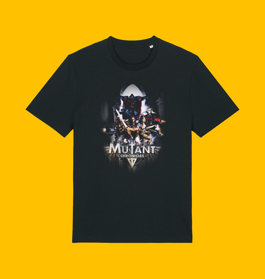 Mutant Chronicles - Heroes of the Apocalypse T Shirt on Heroic Signatures yellow background