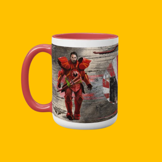 Mutant Chronicles - Mishima Faction Mug on Heroic Signatures yellow background