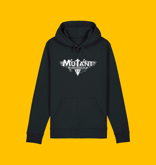 Mutant Chronicles - Mitch Hunter & Pride Freefall Hoodie on Heroic Signatures yellow background