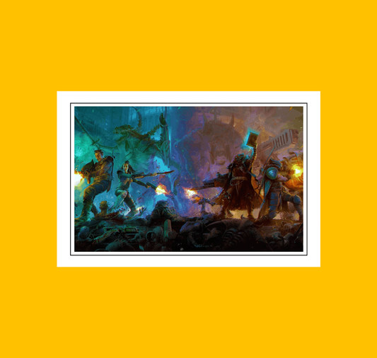 Mutant Chronicles - Siege of the Citadel (2018) Fine Art Print on Heroic Signatures yellow background