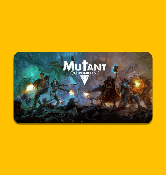 Mutant Chronicles - Siege of the Citadel (2018) Large Gaming Mat on Heroic Signatures yellow background