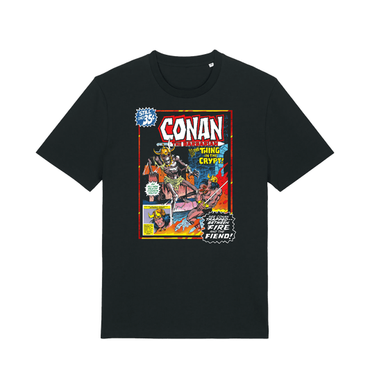 Black Printed T-shirt Front