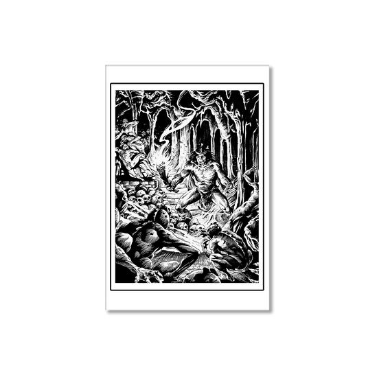 Bran Mak Morn: Worms of the Earth - Fine Art Print