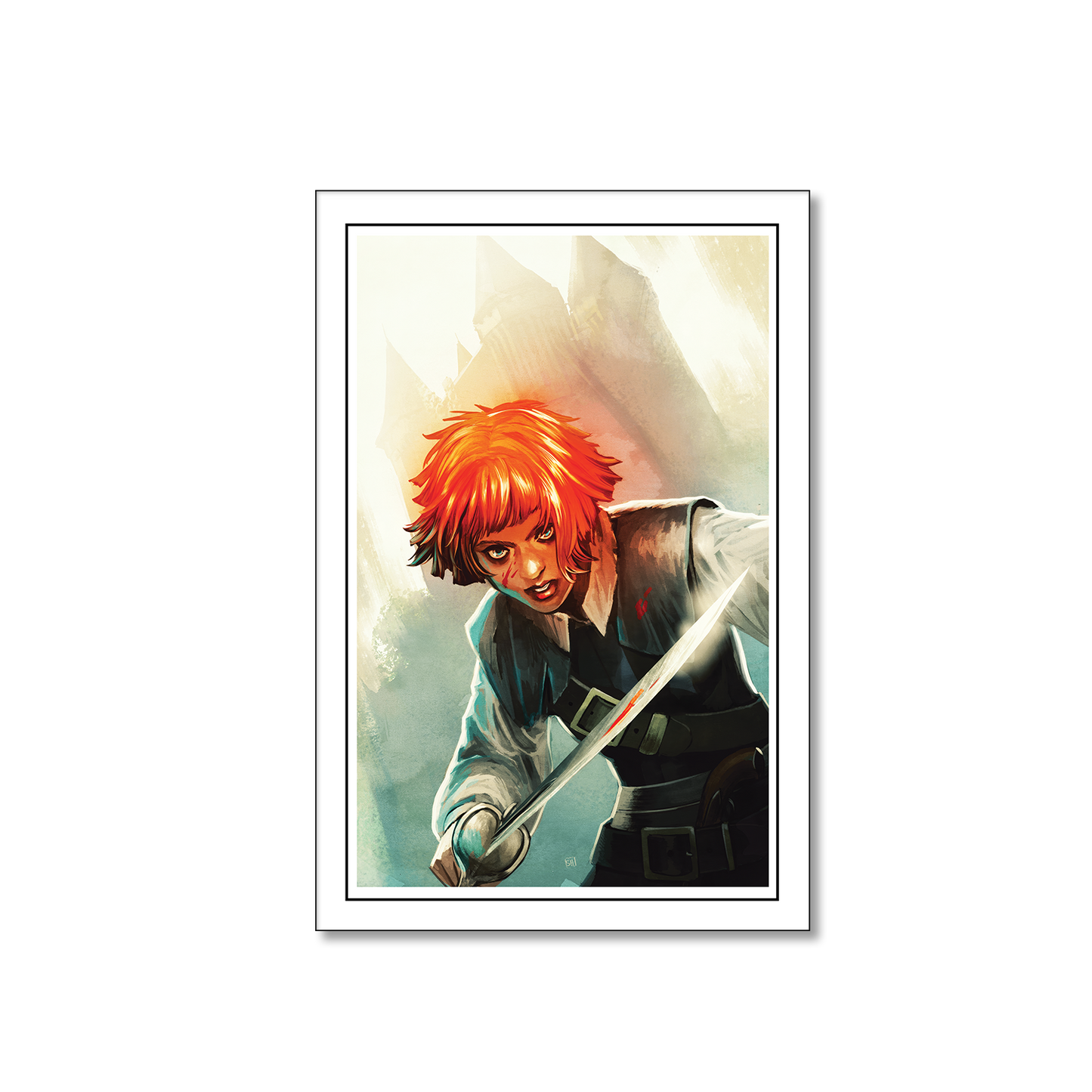 Dark Agnes: Sword Woman's Fury - Fine Art Print