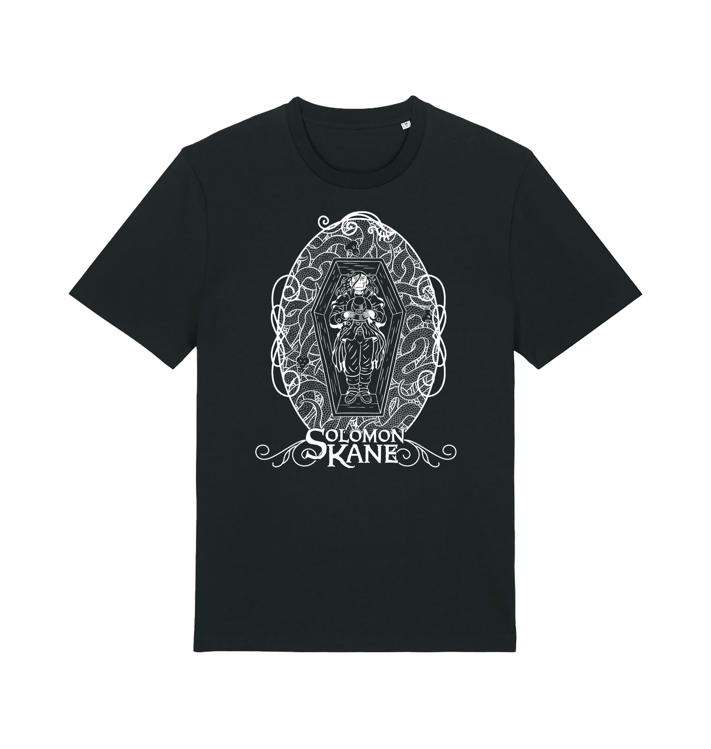 Black Printed T-shirt Front