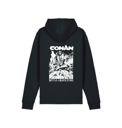 Black Printed Hoody Back