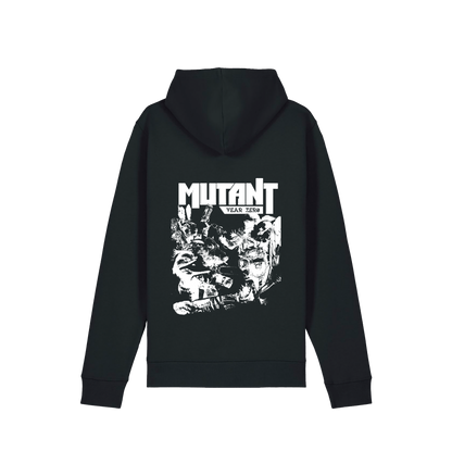 Black Printed Hoody Back