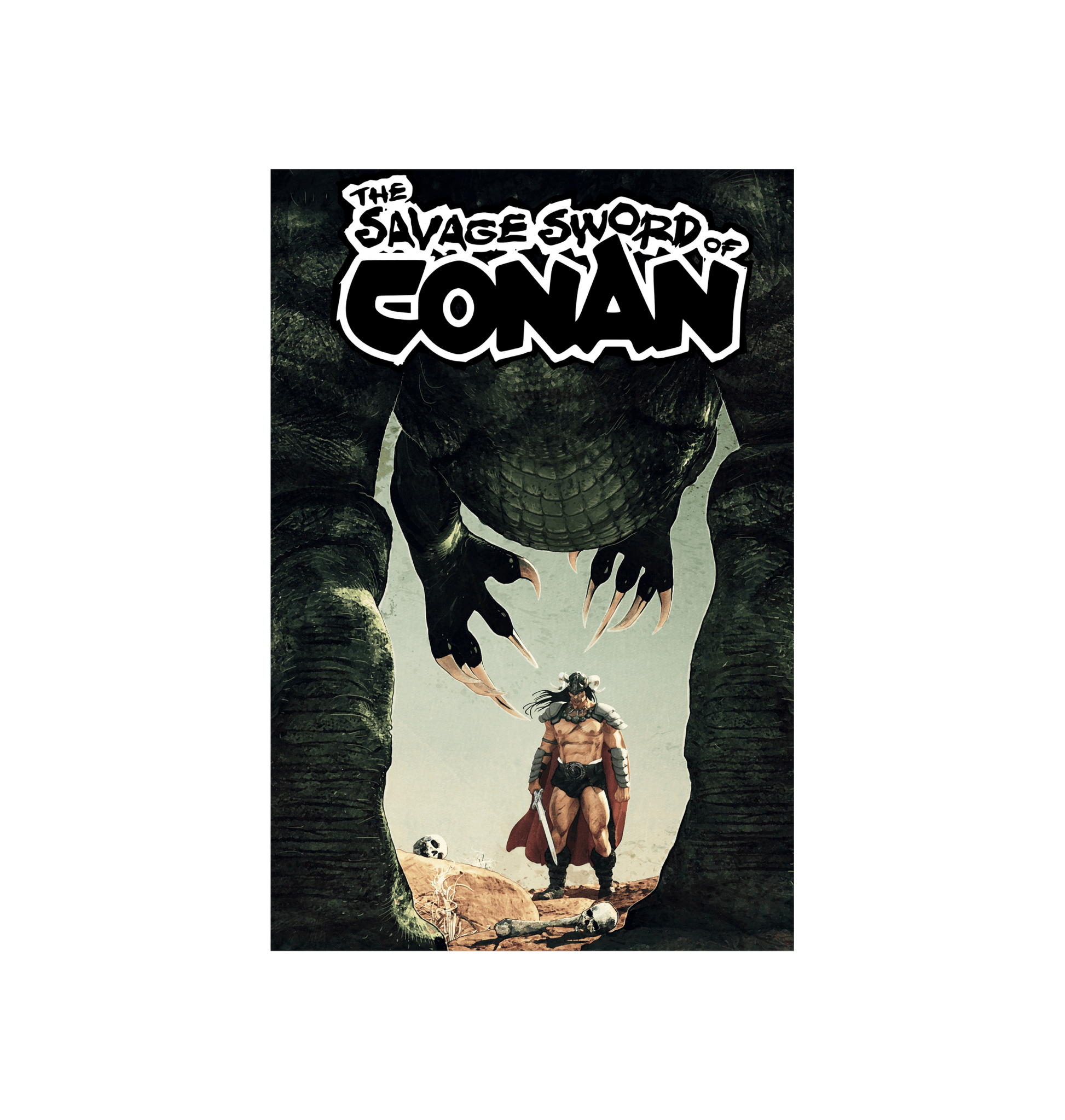Conan Savage Sword T Rex unframed poster