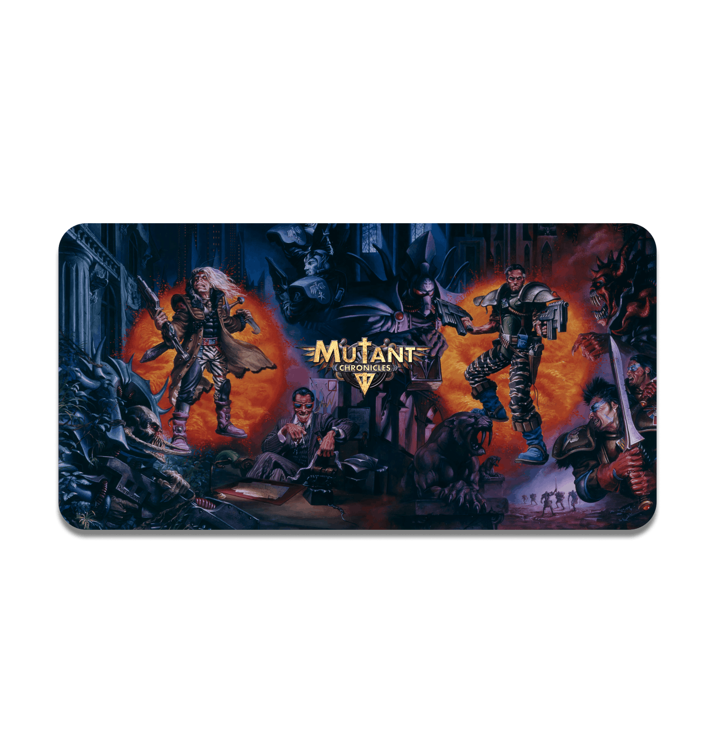 Mutant Chronicles - Humanity and the Dark Legion Revealed Large Gaming Mat front