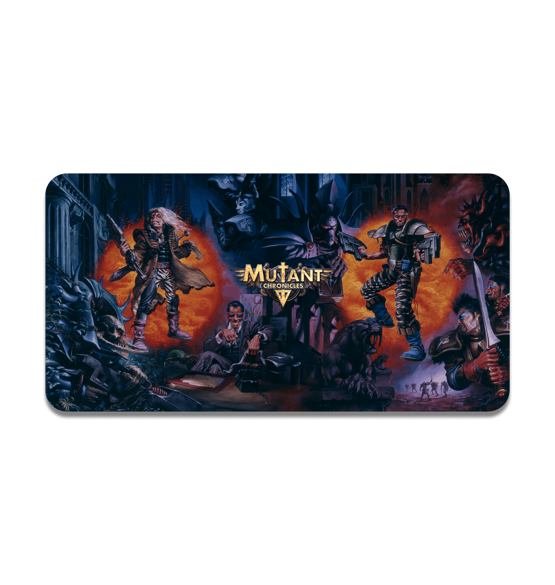 Mutant Chronicles - Humanity and the Dark Legion Revealed Large Gaming Mat front