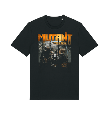 Black Printed T-shirt Front