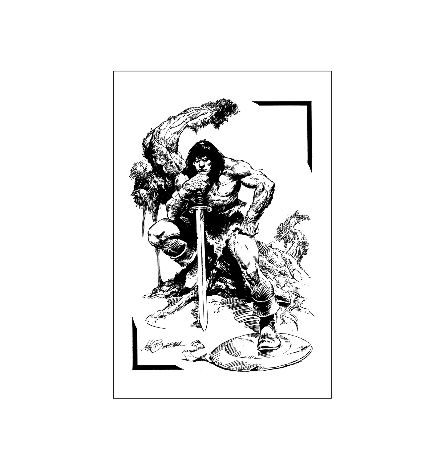 Conan the Brooding Barbarian unframed fine art print