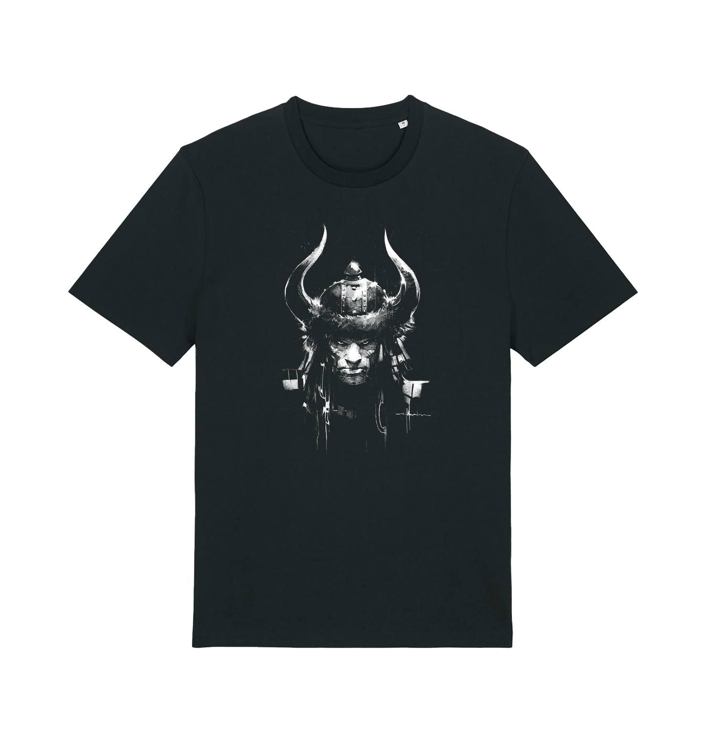 Black Printed T-shirt Front