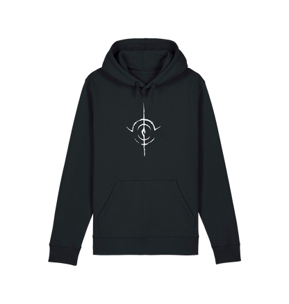 Black Printed Hoody Front