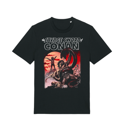 Black Printed T-shirt Front
