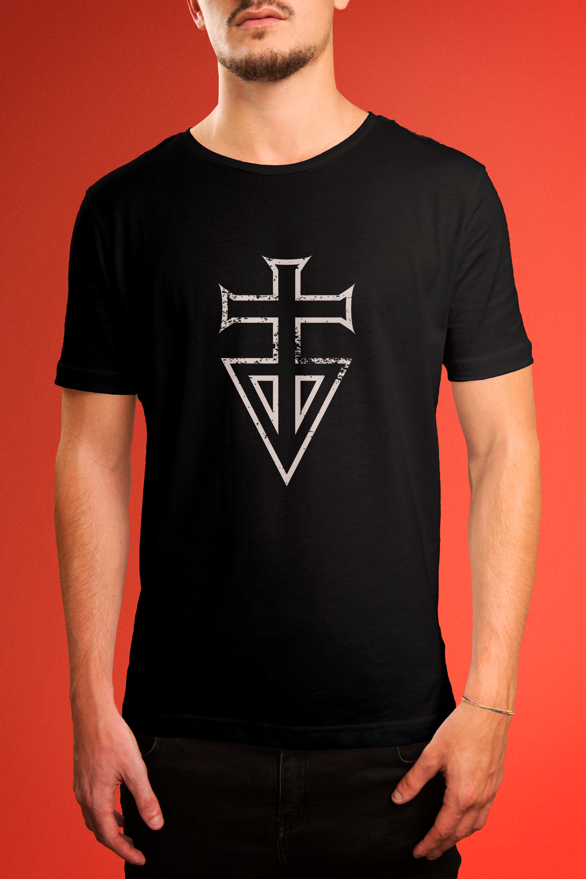 Mutant Chronicles - Brotherhood Faction T-shirt front mockup