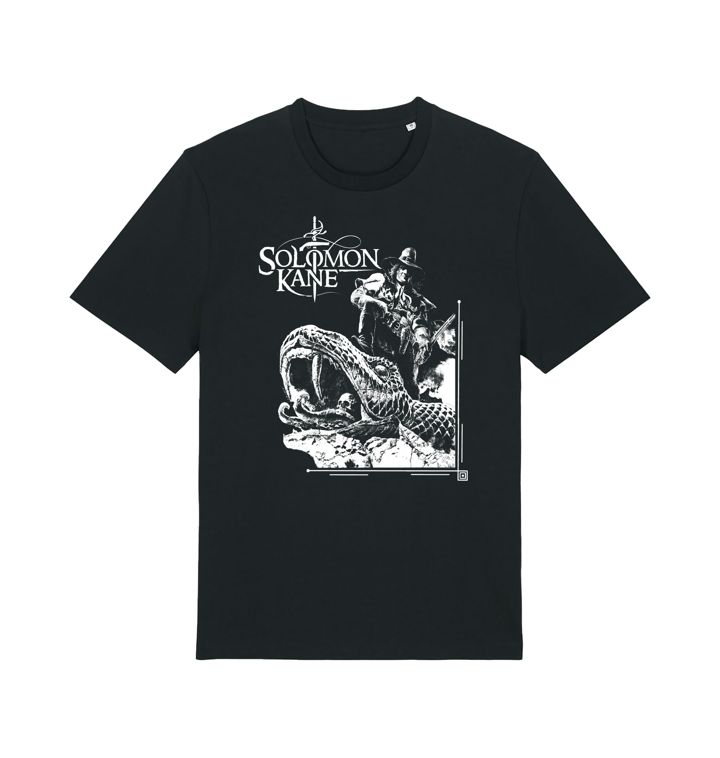 Black Printed T-shirt Front