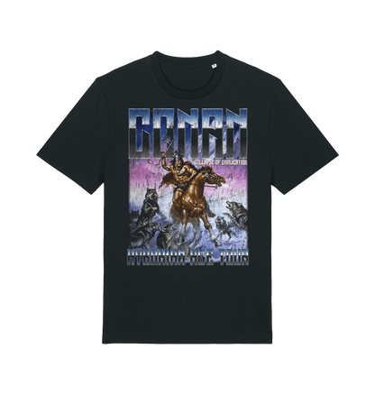 Black Printed T-shirt Front