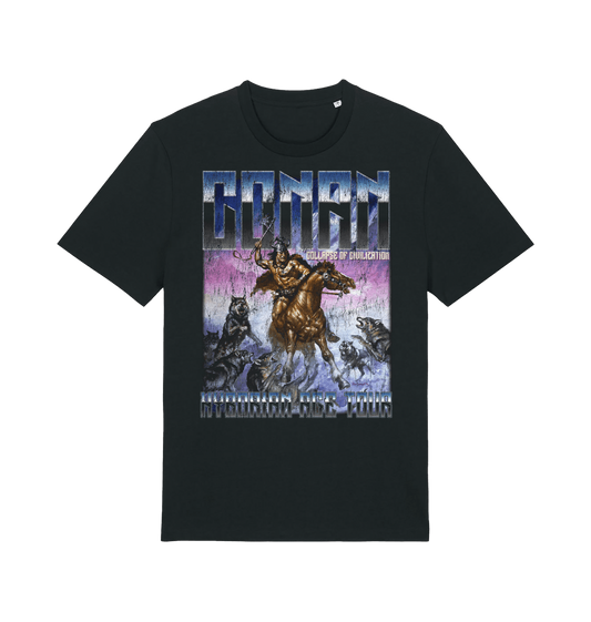 Black Printed T-shirt Front