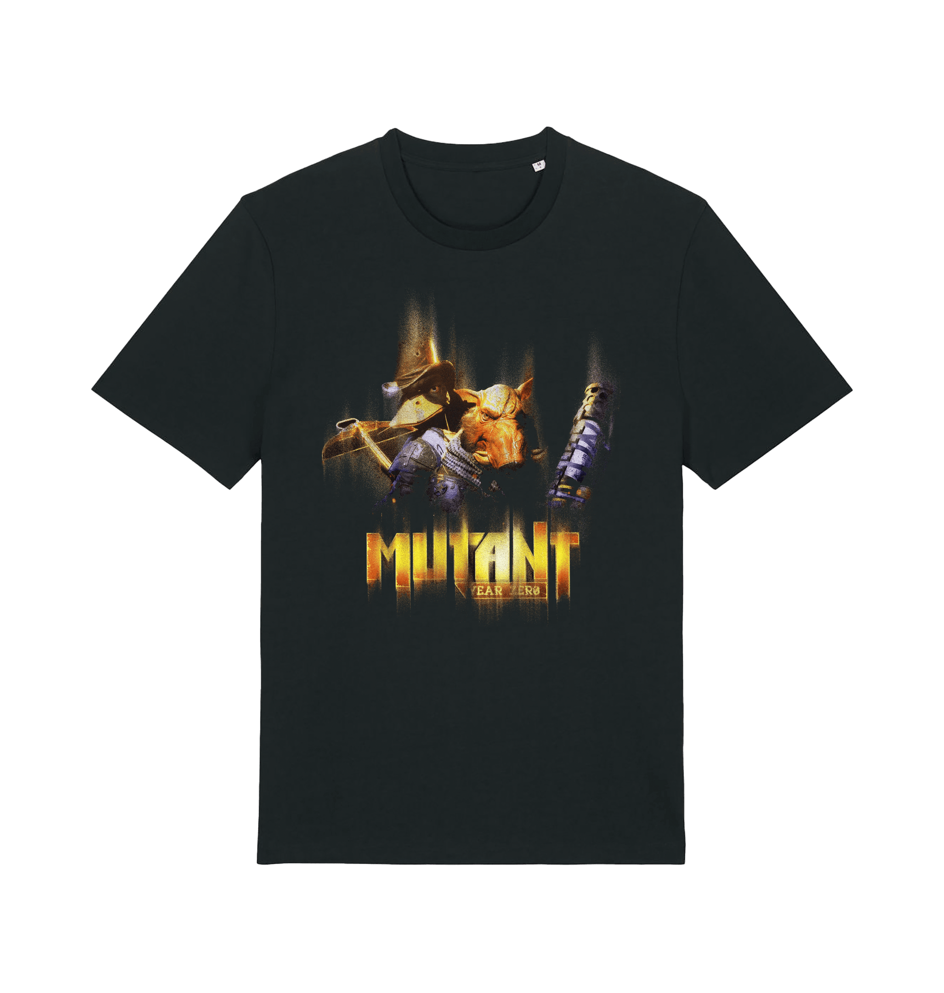 Black Printed T-shirt Front