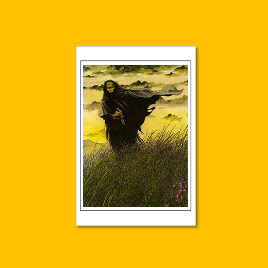 Bran Mak Morn: Sentinel of the Picts - Fine Art Print on Heroic Signatures yellow background