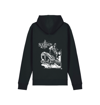 Black Printed Hoody Back