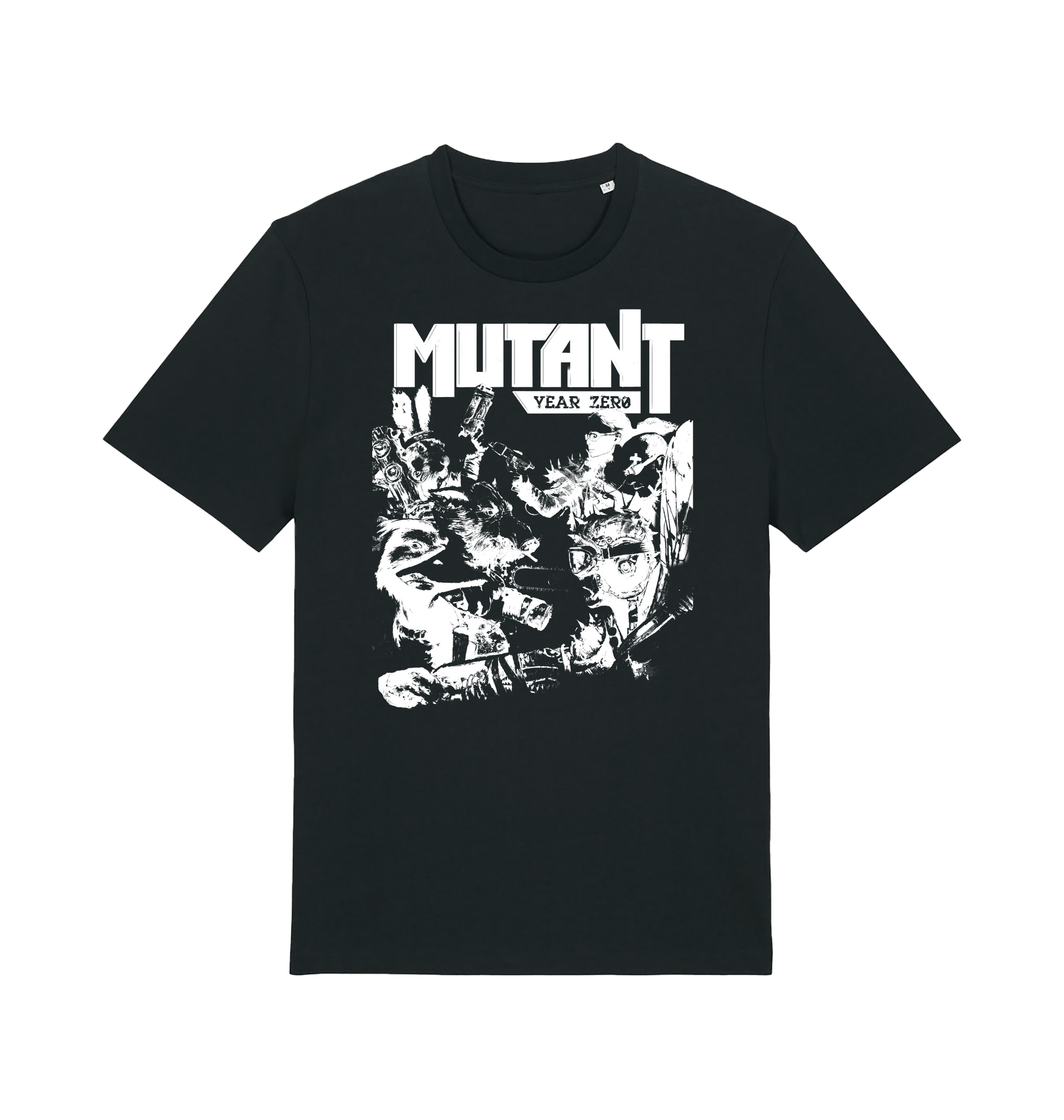 Black Printed T-shirt Front