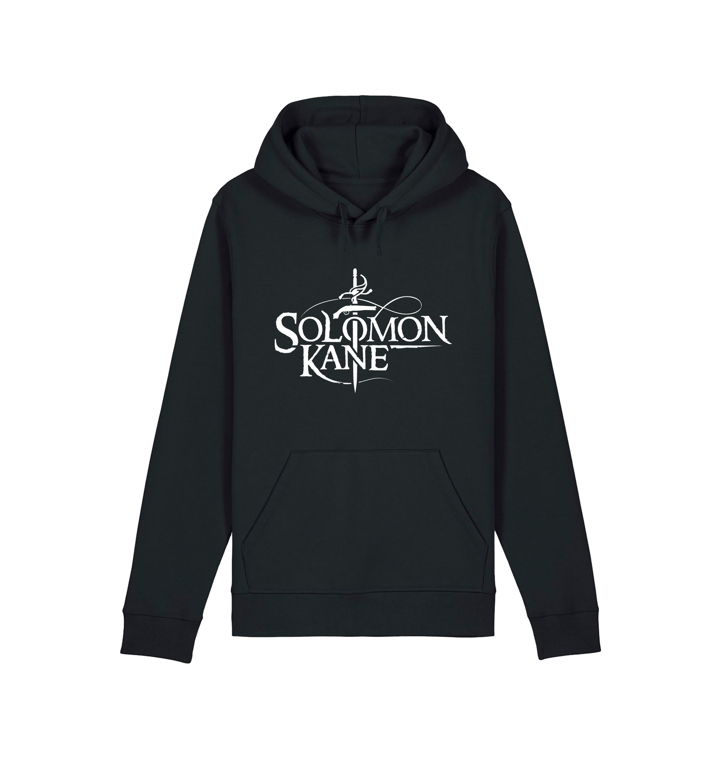 Black Printed Hoody Front