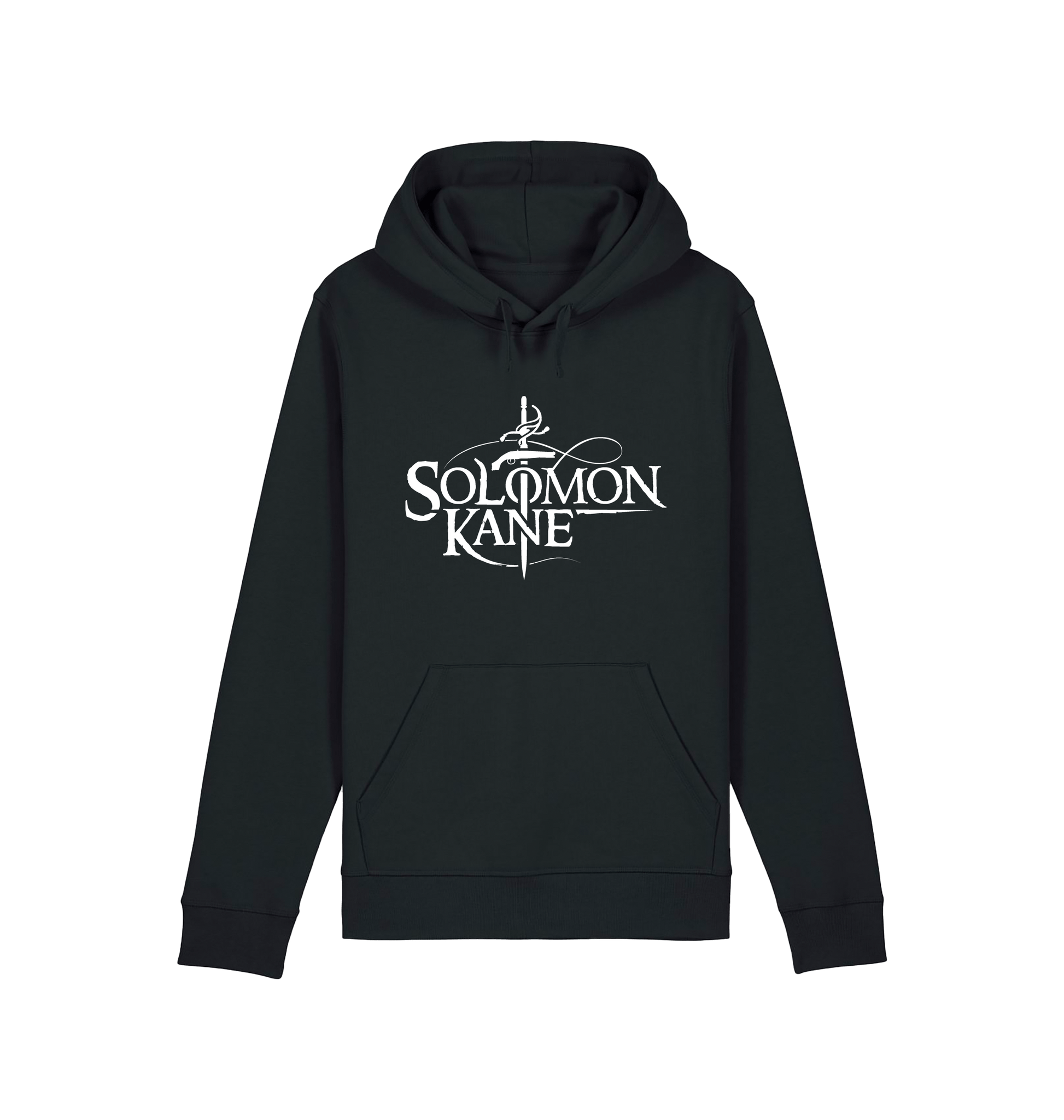 Black Printed Hoody Front