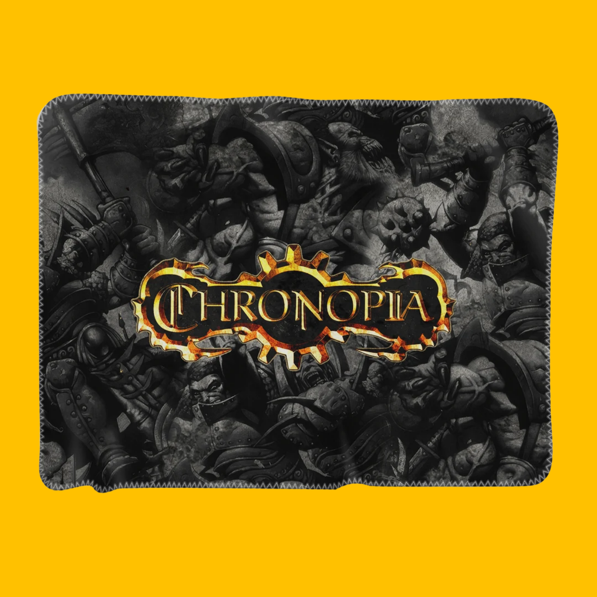 Chronopia: Comfort or Death Premium Blanket on Heroic Signatures yellow background