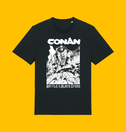 Conan Battle of the Black Stone T Shirt on Heroic Signatures yellow background