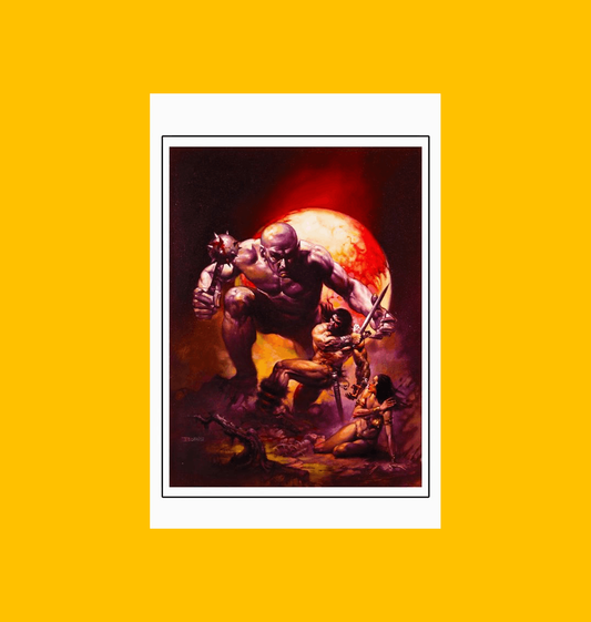 Conan - Devil in Iron Fine Art Print on Heroic Signatures yellow background