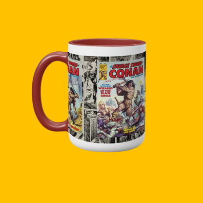 Conan - Earl Norem Classic Savage Sword Covers Mug on Heroic Signatures yellow background
