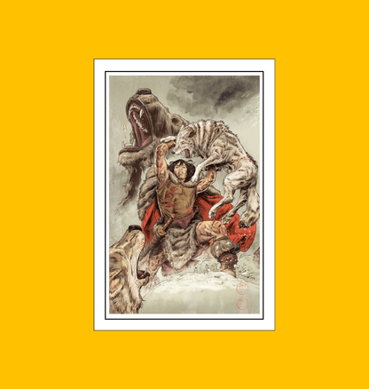 Conan - Frozen Faith Fine Art Print on Heroic Signatures yellow background