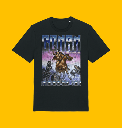 Conan Hyborian Age Tour T Shirt on Heroic Signatures yellow background