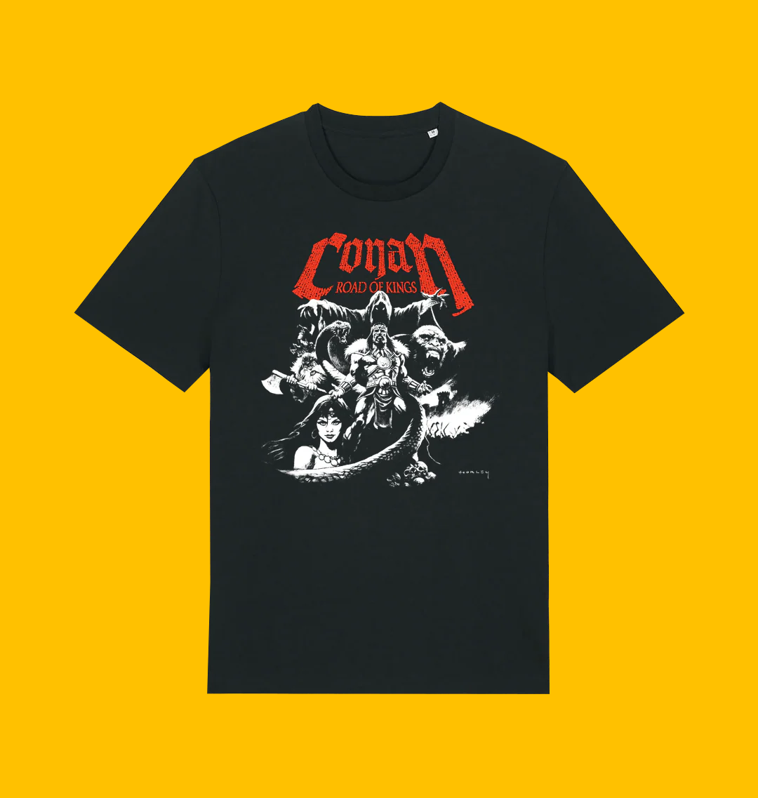 Conan - Road of Kings - Black & White on Heroic Signatures yellow background