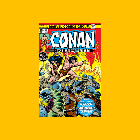 Conan - Song of the She-Pirate Poster on Heroic Signatures yellow background