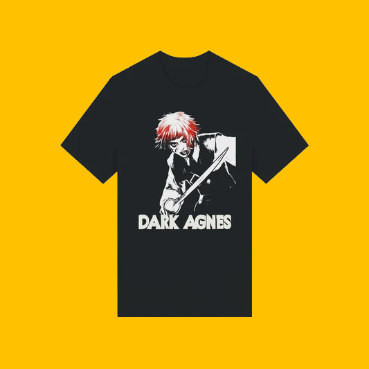 Dark Agnes: Sword Woman T-Shirt on Heroic Signatures yellow background