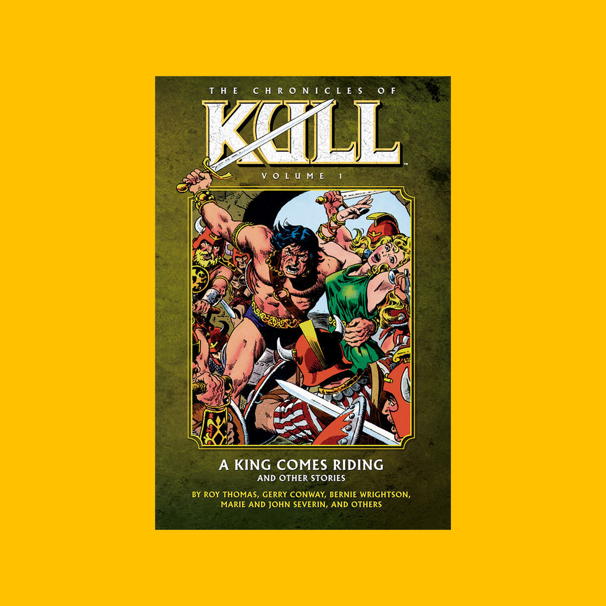 Cover of Dark Horse Chronicles of Kull Vol. 1 Trade Paperback on a yellow background
