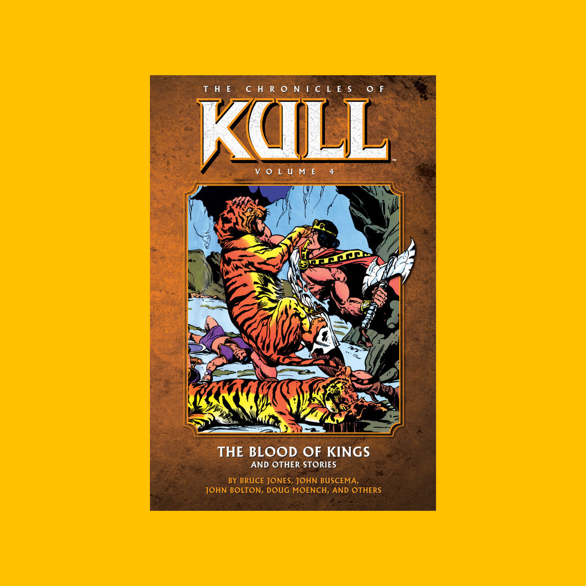 Cover of Dark Horse Chronicles of Kull Vol. 4 Trade Paperback on a yellow background